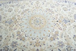 Central medallion detail of New Nain rug from Iran / Persia