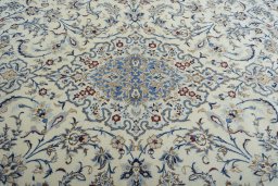 Central medallion detail of New Nain rug from Iran / Persia