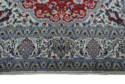 Full view of New Nain rug from Iran / Persia, 291 × 198 cm in Red tones