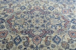 Central medallion detail of New Nain rug from Iran / Persia