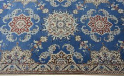 Close-up detail of New Nain rug from Iran / Persia showing Wool weave