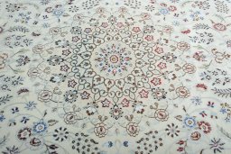 Central medallion detail of New Nain rug from Iran / Persia