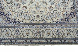Full view of New Nain rug from Iran / Persia, 300 × 200 cm in Beige tones