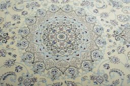 Central medallion detail of New Nain rug from Iran / Persia