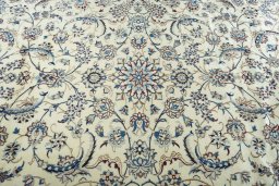 Central medallion detail of New Nain rug from Iran / Persia