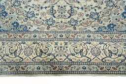Full view of New Nain rug from Iran / Persia, 365 × 255 cm in Beige tones