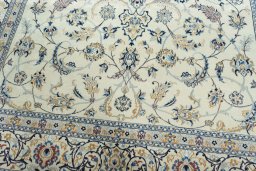 Central medallion detail of New Nain rug from Iran / Persia