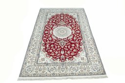 Surface texture of New Nain rug with natural Cork and intricate pattern