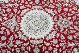 Central medallion detail of New Nain rug from Iran / Persia