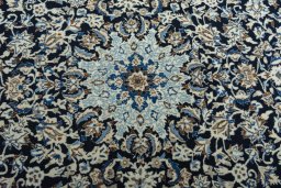 Central medallion detail of 2000s Nain rug from Iran / Persia