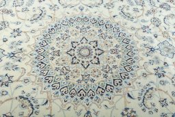 Central medallion detail of New Nain rug from Iran / Persia