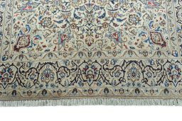 Full view of 2000s Nain rug from Iran / Persia, 265 × 160 cm in Beige tones