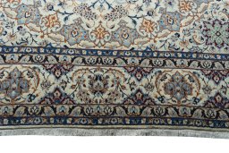 Full view of New Nain rug from Iran / Persia, 365 × 261 cm in Beige tones