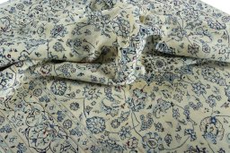 Surface texture of New Nain rug with natural Wool and intricate pattern