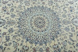 Central medallion detail of New Nain rug from Iran / Persia