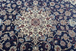 Central medallion detail of New Nain rug from Iran / Persia