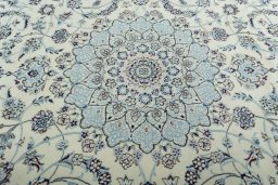 Central medallion detail of New Nain rug from Iran / Persia