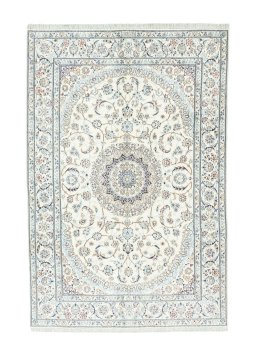 Full view of 2000s Nain rug from Iran / Persia, 300 × 200 cm in Beige tones