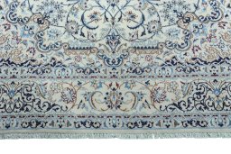 Full view of 2000s Nain rug from Iran / Persia, 303 × 213 cm in Beige tones