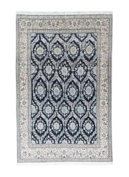 Full view of New Nain rug from Iran / Persia, 300 × 196 cm in Blue tones
