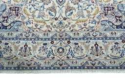 Full view of 2000s Nain rug from Iran / Persia, 298 × 200 cm in Beige tones