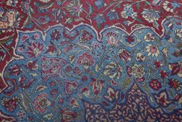 Central medallion detail of 1930s Nain rug from Iran / Persia