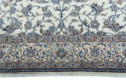 Full view of 2000s Nain rug from Iran / Persia, 400 × 258 cm in Beige tones