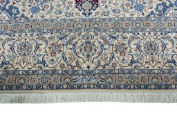 Full view of 2000s Nain rug from Iran / Persia, 440 × 312 cm in Red tones