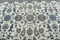 Central medallion detail of 1970s Nain rug from Iran / Persia