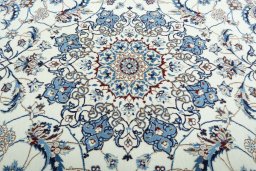 Central medallion detail of New Nain rug from Iran / Persia