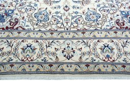 Full view of New Nain rug from Iran / Persia, 366 × 247 cm in Beige tones