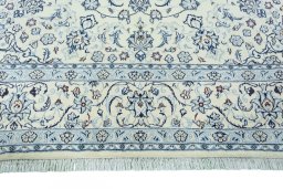 Full view of 2000s Nain rug from Iran / Persia, 344 × 243 cm in Beige tones