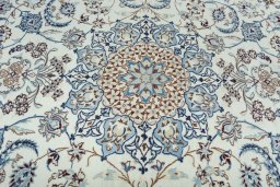 Central medallion detail of New Nain rug from Iran / Persia