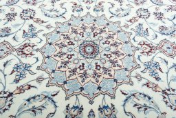 Central medallion detail of New Nain rug from Iran / Persia