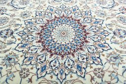 Central medallion detail of New Nain rug from Iran / Persia