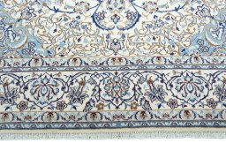 Full view of 2000s Nain rug from Iran / Persia, 300 × 205 cm in Beige tones