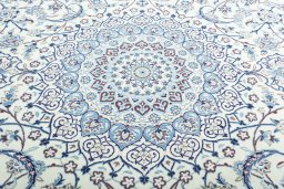 Central medallion detail of New Nain rug from Iran / Persia