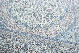 Close-up detail of New Nain rug from Iran / Persia showing Wool weave