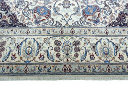 Full view of New Nain rug from Iran / Persia, 342 × 204 cm in Beige tones