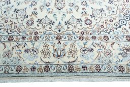 Full view of 2000s Nain rug from Iran / Persia, 306 × 208 cm in Beige tones