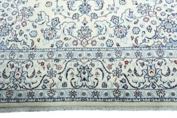 Full view of New Nain rug from Iran / Persia, 341 × 242 cm in Beige tones