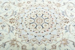 Central medallion detail of New Nain rug from Iran / Persia
