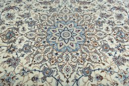 Central medallion detail of New Nain rug from Iran / Persia