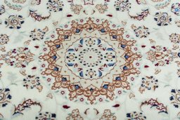 Central medallion detail of New Nain rug from Iran / Persia