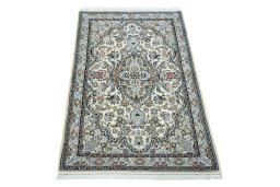Surface texture of New Nain rug with natural Wool and intricate pattern