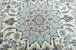 Central medallion detail of New Nain rug from Iran / Persia