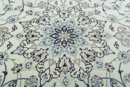 Central medallion detail of New Nain rug from Iran / Persia