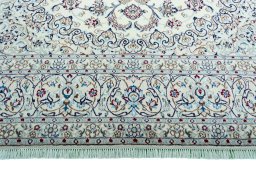 Full view of 2000s Nain rug from Iran / Persia, 350 × 240 cm in Beige tones