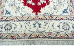 Full view of New Nain rug from Iran / Persia, 192 × 131 cm in Red tones