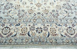 Full view of 2000s Nain rug from Iran / Persia, 350 × 251 cm in Beige tones